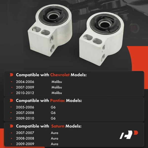 2-Pc Control Arm Bushing, Front Lower Rearward A-Premium APCA8972