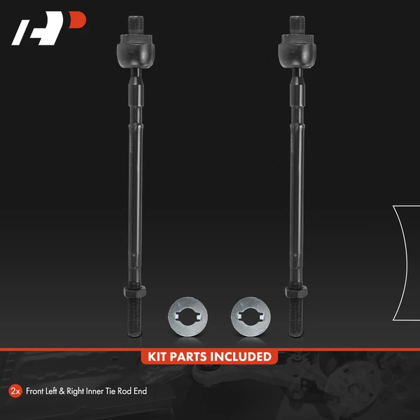 2 Pcs Front Inner Tie Rod End Kit for Mitsubishi Lancer 2002-2007 Sedan 4-Door