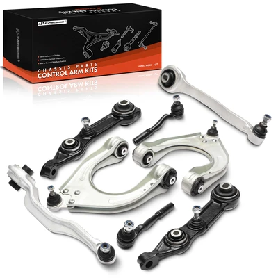 8 Pcs Front Control Arm & Tie Rod End
