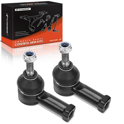 2 Pcs Front Driver & Passenger Outer Steering Tie Rod End