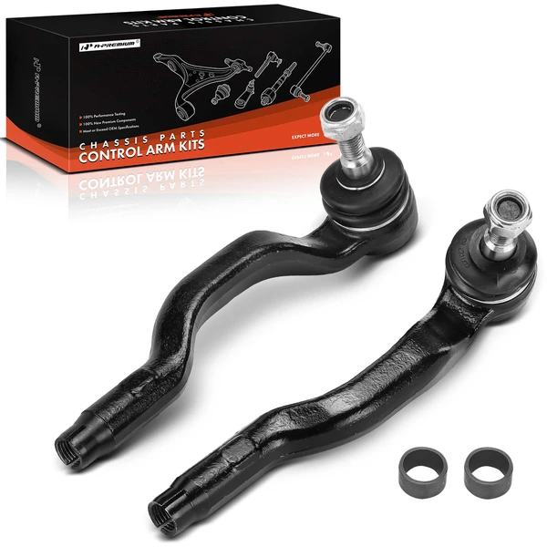 2 Pcs Front Outer Tie Rod End for BMW 330xi 325xi 2001-2005