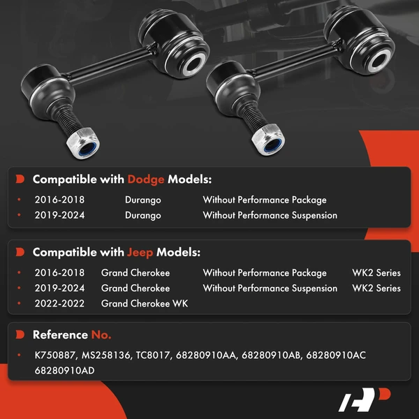 Sway Bar Link, Front Side, A-Premium APCA6848