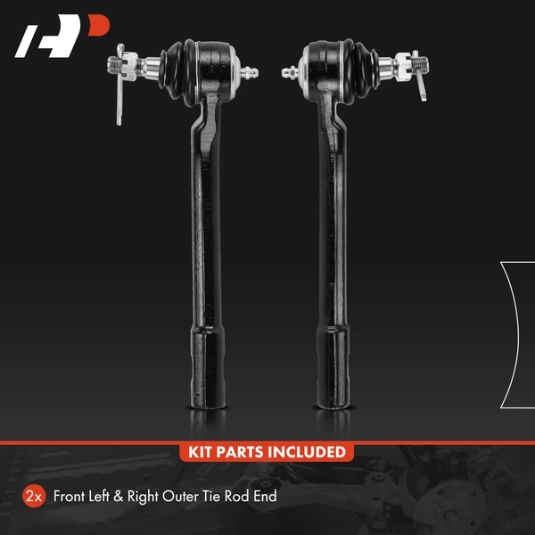 2 Pcs Front Outer Steering Tie Rod End for Hyundai Entourage Kia Sedona