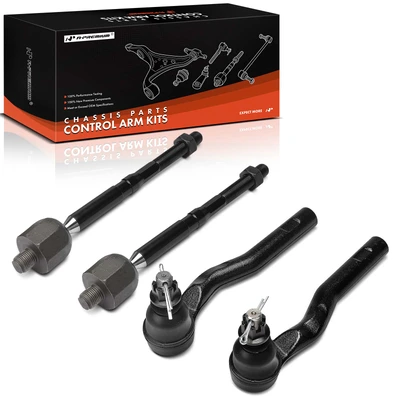 4 Pcs Front Inner & Outer Tie Rod End