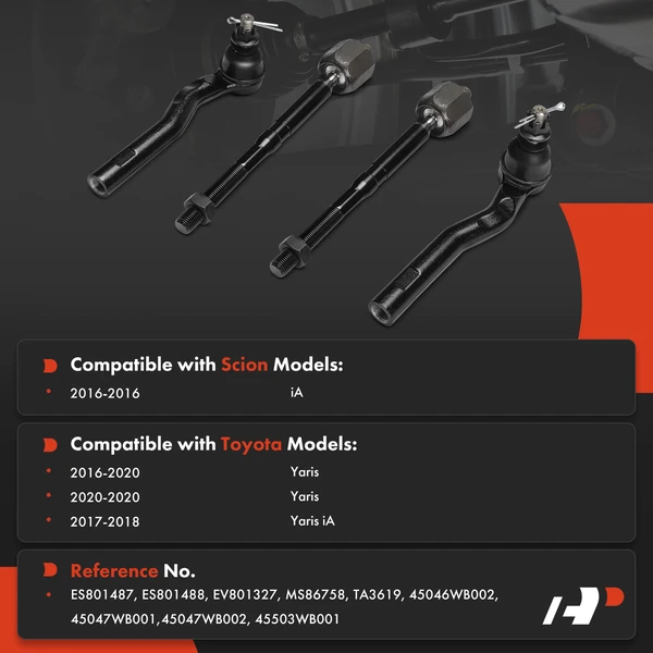 Outer Tie Rod End Front Side A-Premium APCA8610