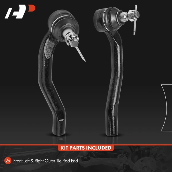 2 Pcs Front Outer Tie Rod End Kit for Acura TL 2009-2014