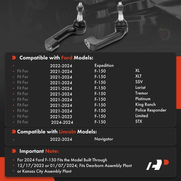 Tie Rod End Front Driver & Passenger Outer A-Premium APCA8618