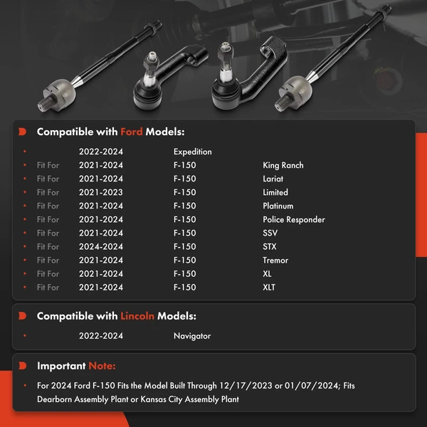 Tie Rod End Front Inner & Outer A-Premium APCA8617