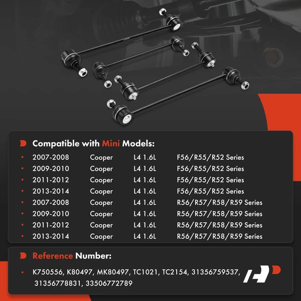Sway Bar Link Kit Front & Rear A-Premium APCA9399