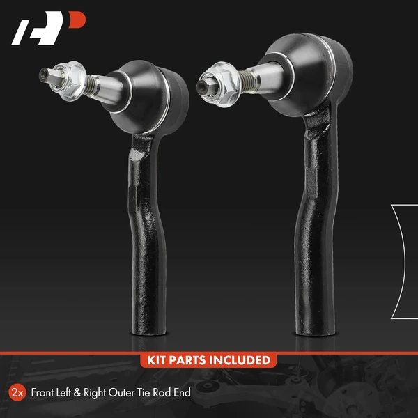 2 Pcs Front Outer Tie Rod End for Chevrolet Cruze Volt 2016-2019