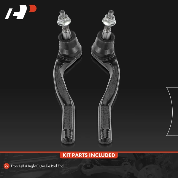 2 Pcs Front Outer Tie Rod End for Buick LaCrosse Regal TourX