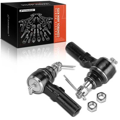 2 Pcs Front Outer Tie Rod End