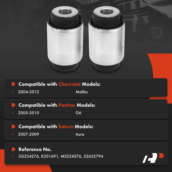 2-Pc Control Arm Bushing, Rear Driver & Passenger Lower Inner Rearward A-Premium APCA9929