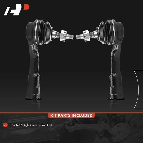 2 Pcs Front Outer Tie Rod End Kit for Hyundai Accent 2018-2022 Kia Rio 2018-2023