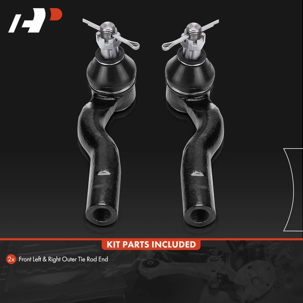 2 Pcs Front Outer Tie Rod End for Scion FR-S 2013-2016 Subaru