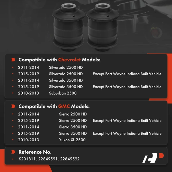 2-Pc Control Arm Bushing, Front Lower Rearward A-Premium APCA9936