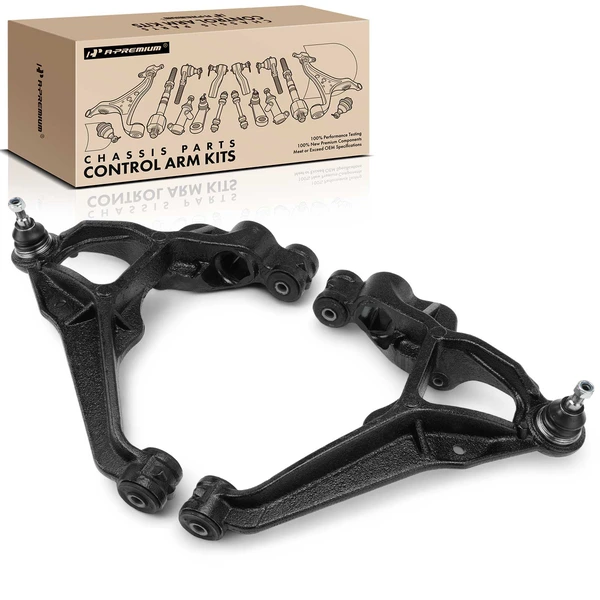 2011-2019 GMC Sierra 2500 HD 2-Pc Control Arm and Ball Joint Kit, Front Driver & Passenger Lower with Ball Joint A-Premium APCA8231