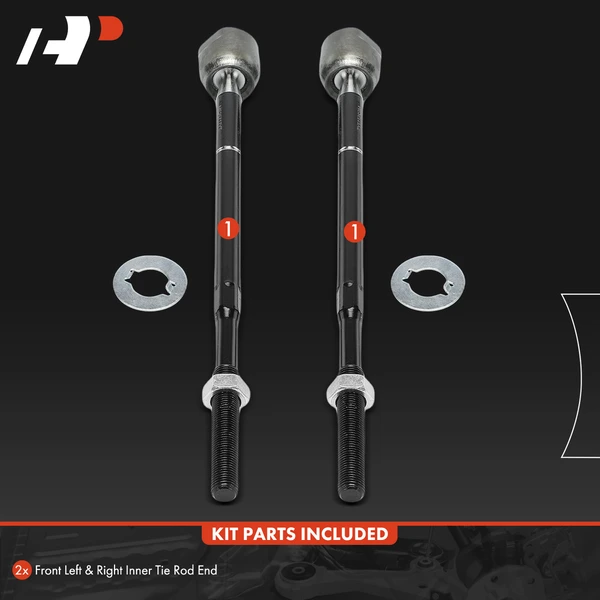 2 Pcs Front Inner Tie Rod End for Chrysler Town & Country Ram Dodge