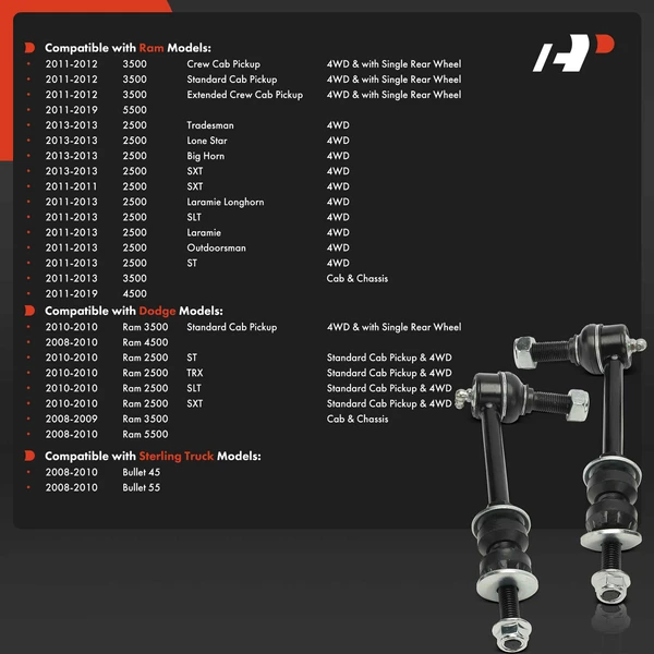 Sway Bar Link, Front Driver & Passenger, A-Premium APCA6764