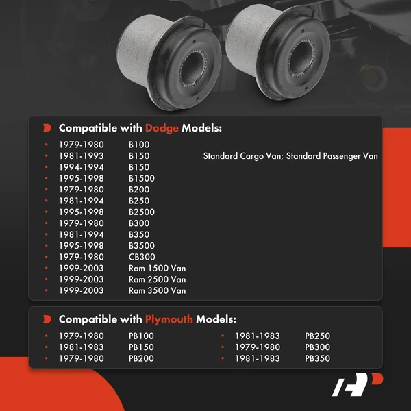 2-Pc Control Arm Bushing, Front Upper A-Premium APCA8985