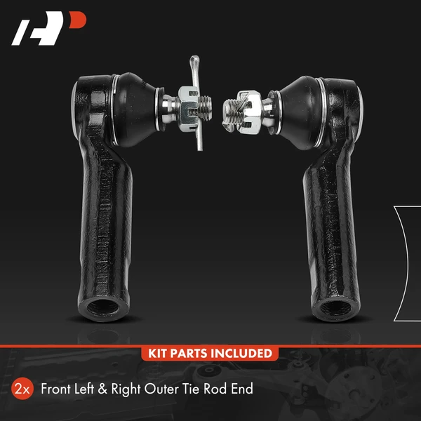 2 Pcs Front Outer Steering Tie Rod End for Toyota Tacoma 2005-2023 4Runner Lexus