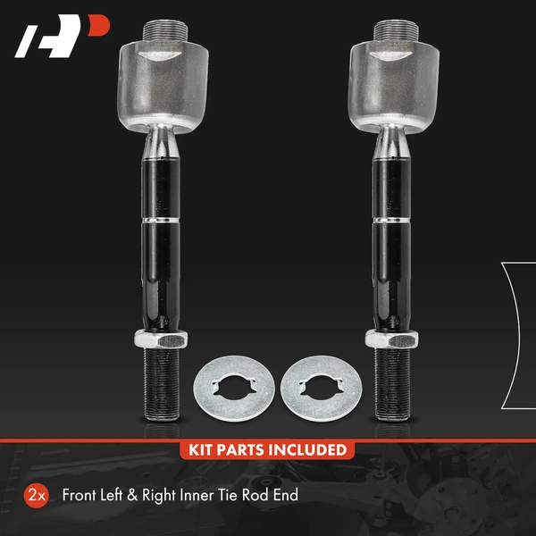 2 Pcs Front Inner Tie Rod End Kit for Lexus LX570 Toyota Land Cruiser