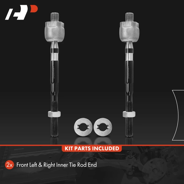 2 Pcs Front Inner Steering Tie Rod End for Infiniti G35 2003-2007 Nissan 350Z