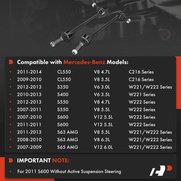 Sway Bar Link, Front Side, A-Premium APCA4731