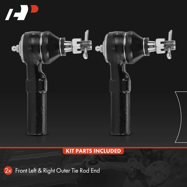 2 Pcs Front Outer Steering Tie Rod Ends for Toyota Corolla 2009-2019 Matrix