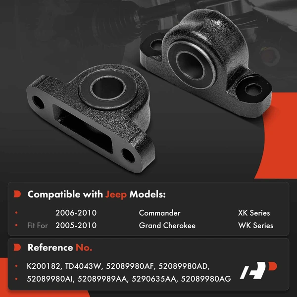 2-Pc Control Arm Bushing, Front Lower Rearward A-Premium APCA7415