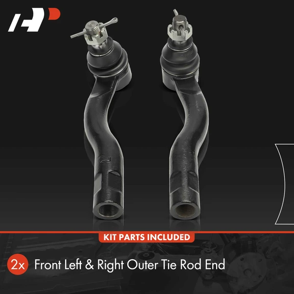 2 Pcs Front Outer Steering Tie Rod End for Lexus LX470 1998-2002 Toyota Land Cruiser