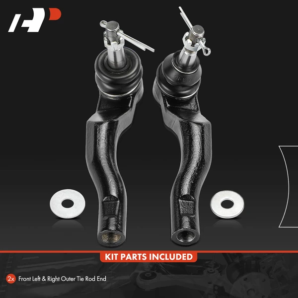 2 Pcs Front Outer Steering Tie Rod End for Lexus LS460 2009-2017 LS600h