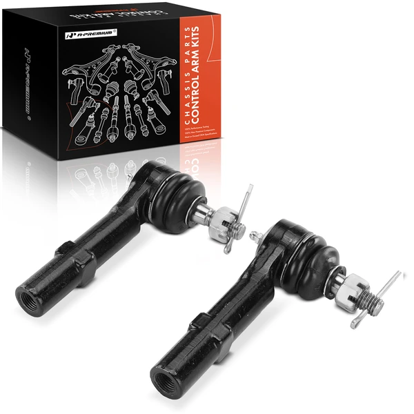 2 Pcs Front Outer Tie Rod End for Cadillac Escalade Chevy Silverado 1500 GMC