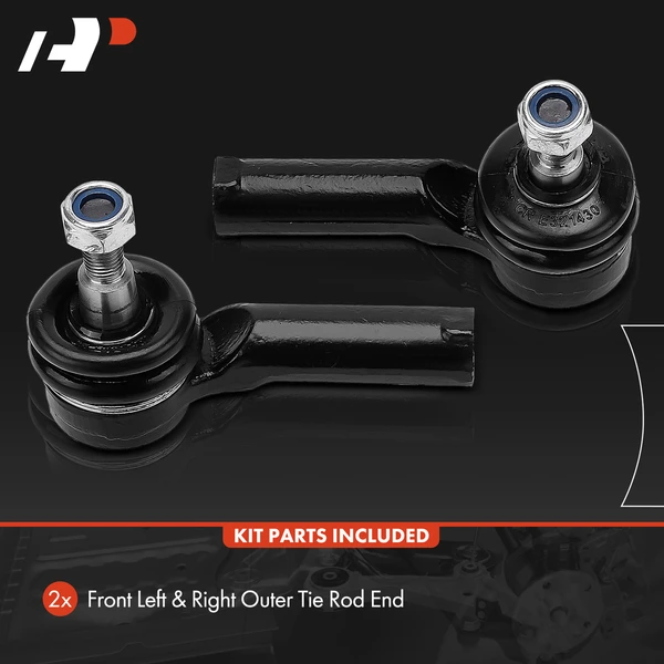 2 Pcs Front Outer Steering Tie Rod Ends for Volvo S40 V40