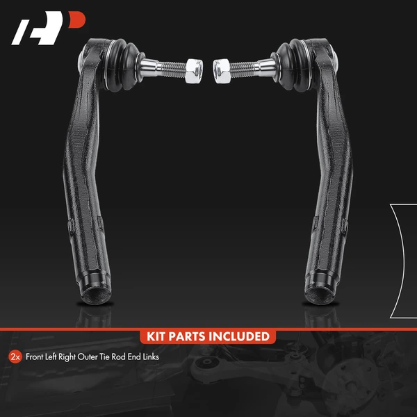 2 Pcs Left & Right Outer Tie Rod End for BMW E39 E60 525i 530i 01-03 528i 97-00