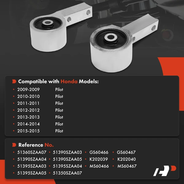 2-Pc Suspension Control Arm Bushing, Front Driver & Passenger Lower Rearward A-Premium APCA9945