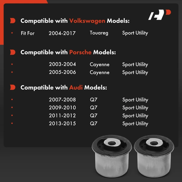 2-Pc Control Arm Bushing, Front Lower Rearward A-Premium APCA9004