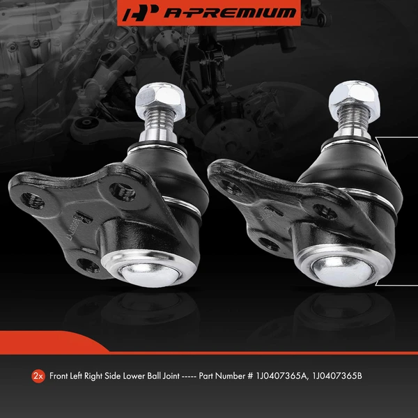 2 Pcs Front Lower Ball Joint for Volkswagen Jetta 1999-2005 Golf 1999-2010 Beetle