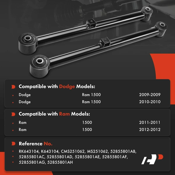 2-Pc Suspension Control Arm, Rear Lower A-Premium APCA4775