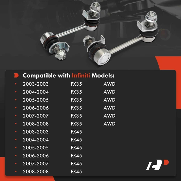 Sway Bar Link, Rear Side, A-Premium APCA7332