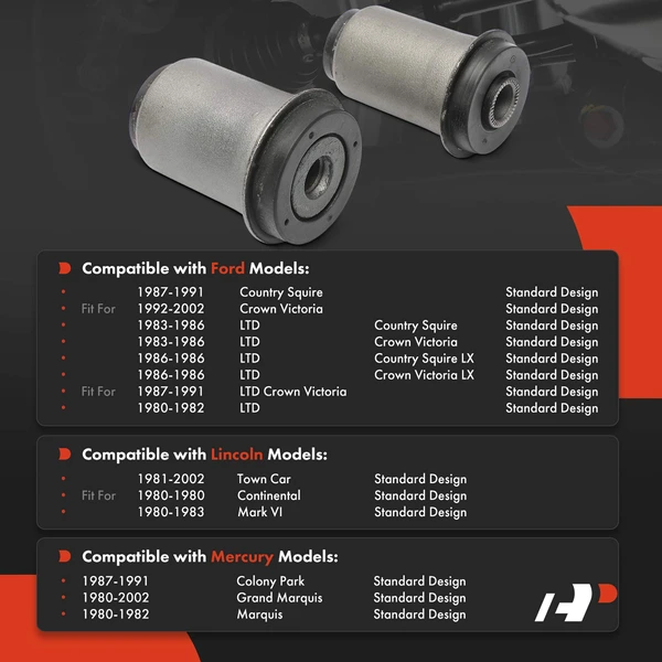 2-Pc Control Arm Bushing, Front Lower A-Premium APCA9018