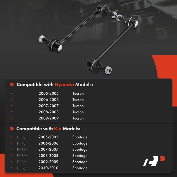 Sway Bar Link, Front Side, A-Premium APCA4784