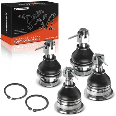 4 Pcs Front Lower and Upper Ball Joint Kit