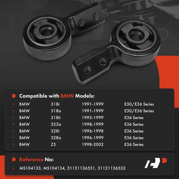 2-Pc Control Arm Bushing, Front Driver & Passenger Lower A-Premium APCA9953