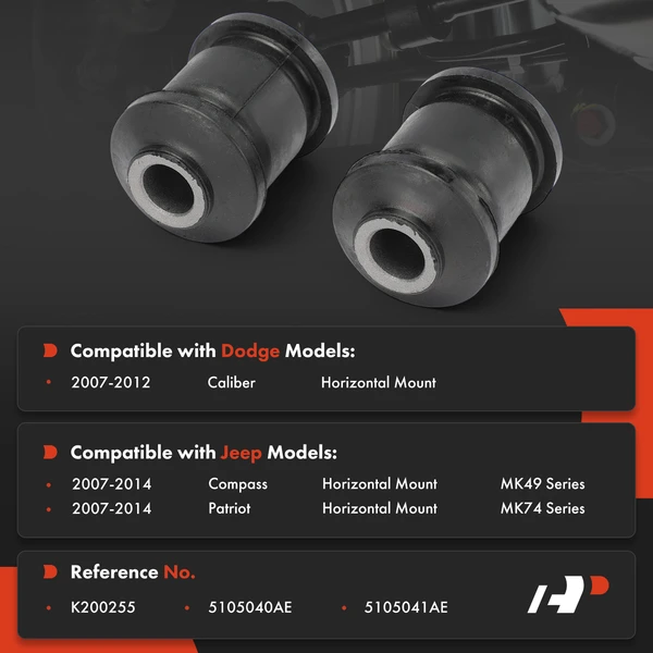 2-Pc Control Arm Bushing, Front Lower Forward A-Premium APCA9955