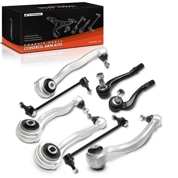 8 Control Arm with Ball Joint Sway Bar Link Tie Rod End Front Side A-Premium APCA9851