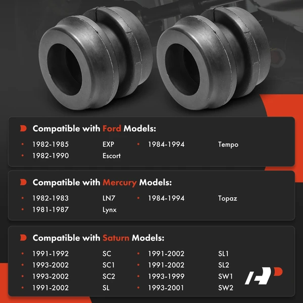 2-Pc Control Arm Bushing, Front Lower Outer A-Premium APCA9033