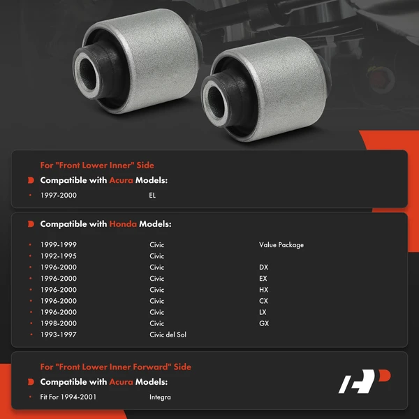 2-Pc Control Arm Bushing, Front Lower Inner A-Premium APCA9035