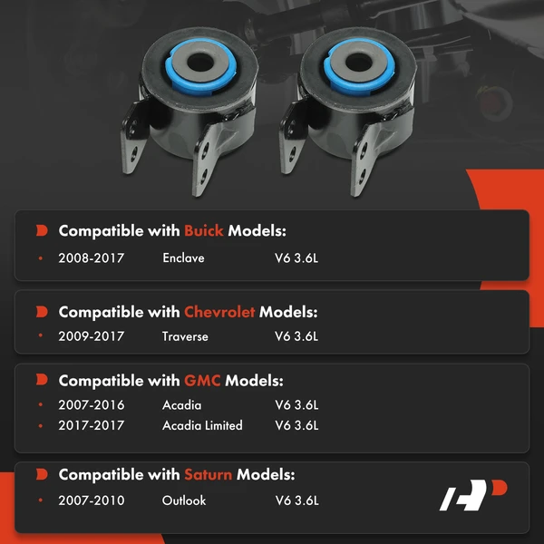 2-Pc Control Arm Bushing, Front Driver & Passenger Lower Forward A-Premium APCA9023