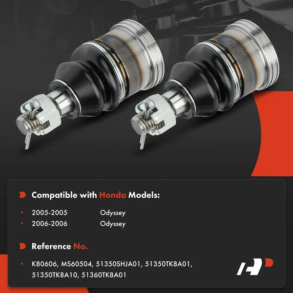 2 Pcs Front Lower Ball Joint for Honda Odyssey 2005-2017